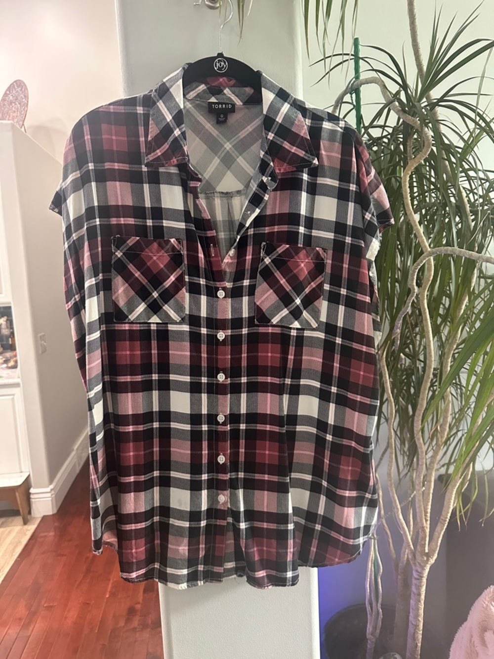 Challis Dolman Button-Up Shirt